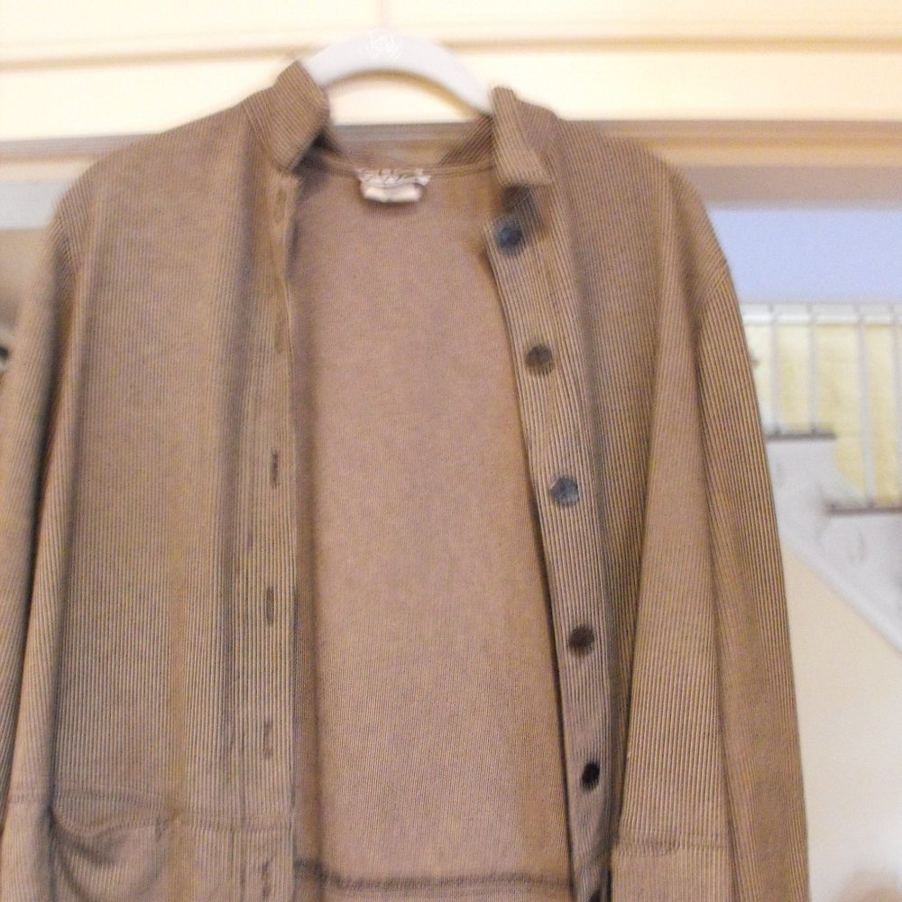 Clio Petites PM Cardigan - Brown, Tan, and Black